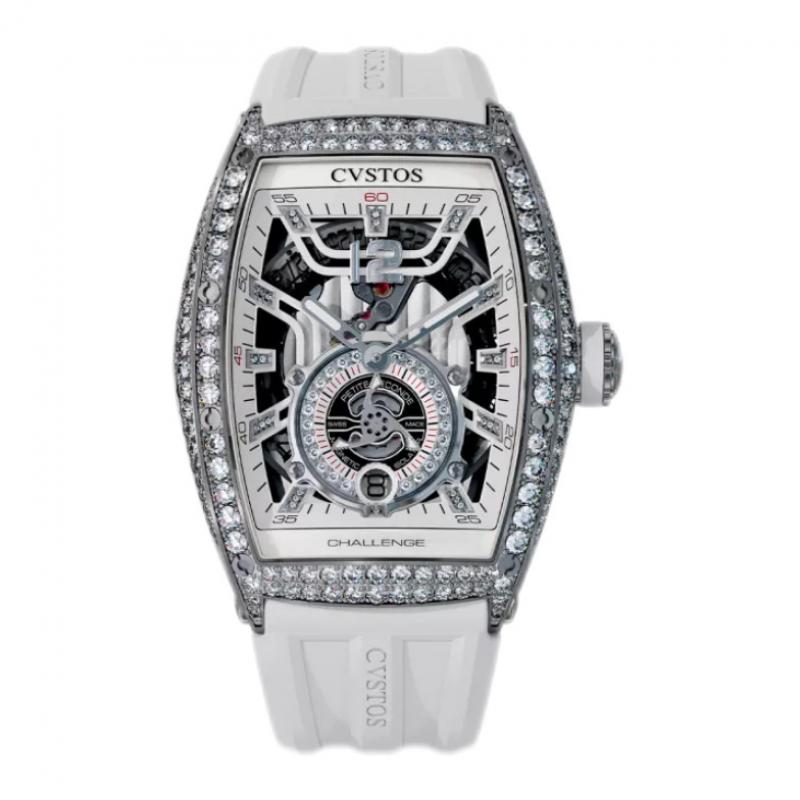 Cvstos JETLINER PS THIRTY6 STEEL 2 ROW / WHITE DIAL DIAMONDS