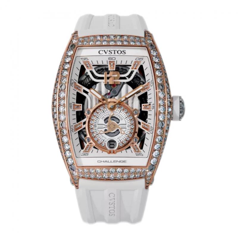 Cvstos JETLINER PS THIRTY6 5N RED GOLD 2 ROW DIAMONDS / WHITE