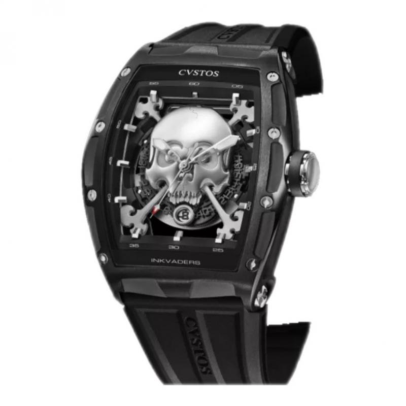 Cvstos JETLINER II SKULL INKVADERS BLACK STEEL / TITANIUM LIMITED EDITION