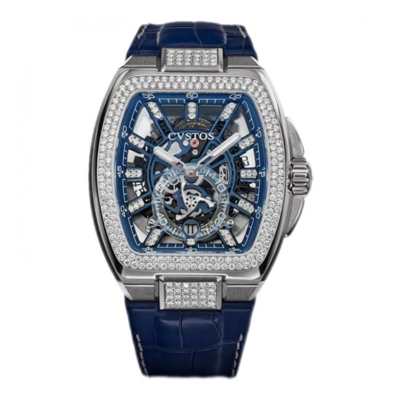 Cvstos METROPOLITAN PS TITANIUM / SQLT BLUE DIAL / DIAMOND LIMITED EDITION 