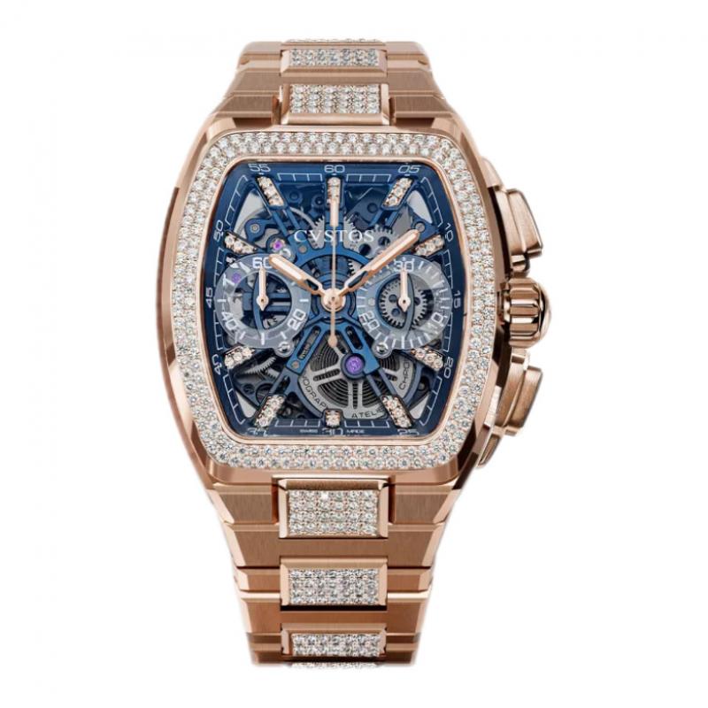 Cvstos METROPOLITAN CHRONO 5N RED GOLD BLEU SQLT / DIAMOND LIMITED EDITION