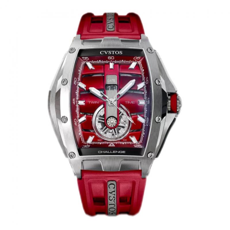 Cvstos RACING TWIN-TIME STEEL BORDEAUX DIAL