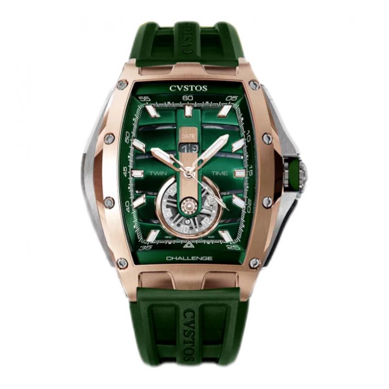 Cvstos RACING TWIN-TIME 5N RED GOLD GREEN DIAL