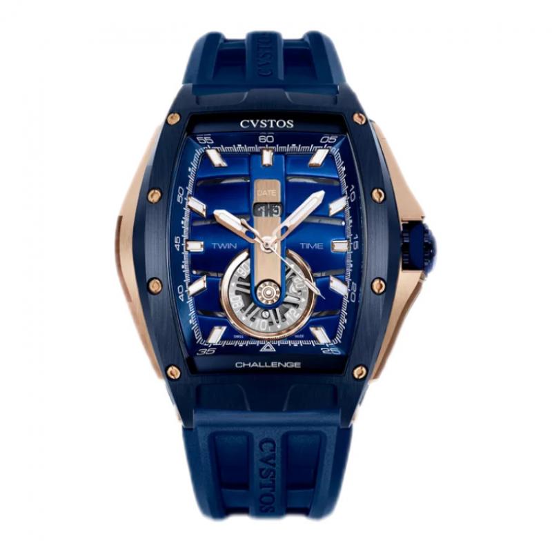 Cvstos RACING TWIN-TIME NAVY BLUE STEEL BLUE DIAL