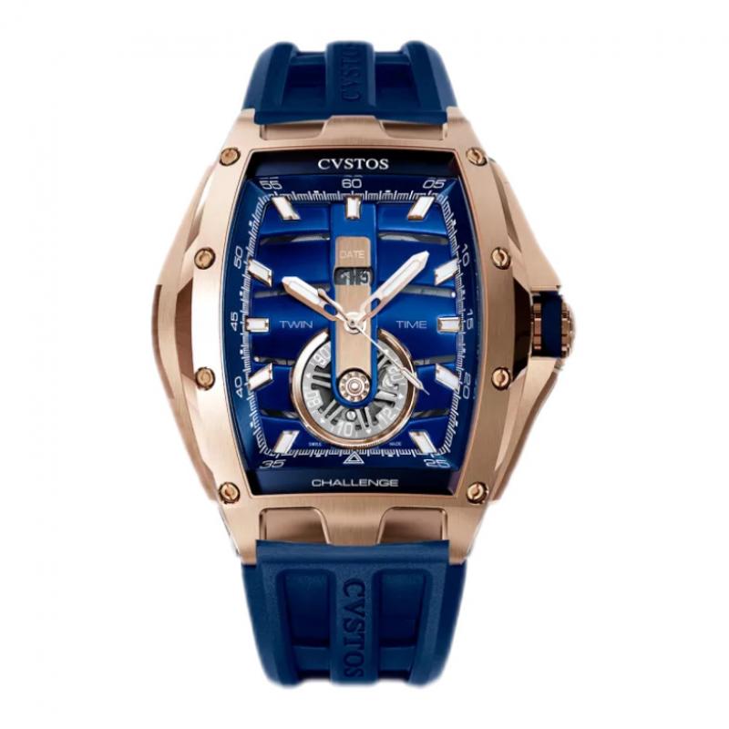 Cvstos RACING TWIN-TIME 5N RED GOLD BLUE DIAL