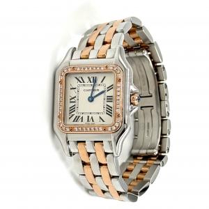 Cartier Panthère Steel Rose Gold Diamonds Medium