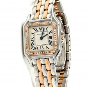 Cartier Panthère Steel Rose Gold Diamonds Medium