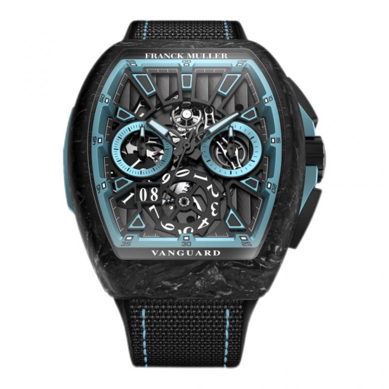 Franck Muller Vanguard Krypton Racing Skeleton Grande Date Blue