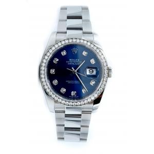 Rolex Datejust 36 Blue Dial Diamonds