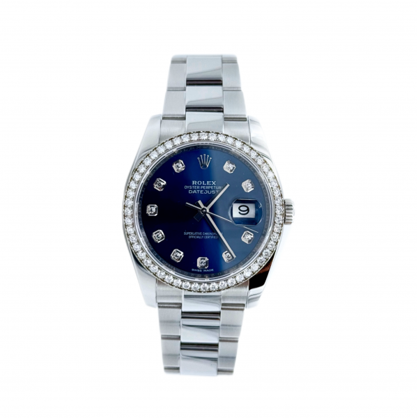 Rolex Datejust 36 Blue Dial Diamonds