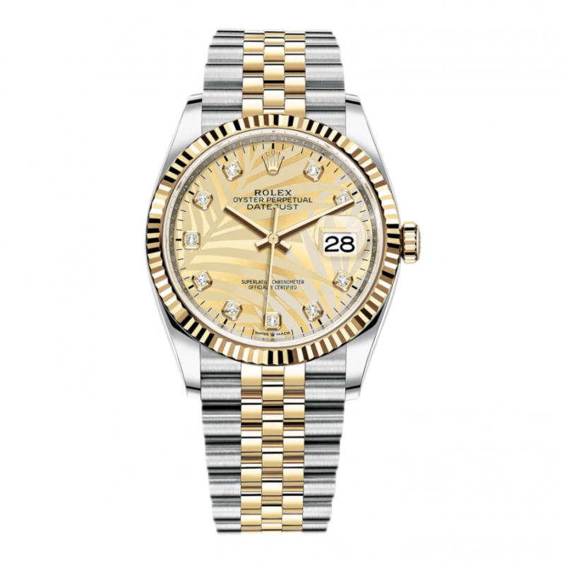 Rolex Datejust 36 Golden Palm Diamonds Dial 