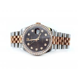 Rolex Datejust 36 Chocolate Dial Diamonds