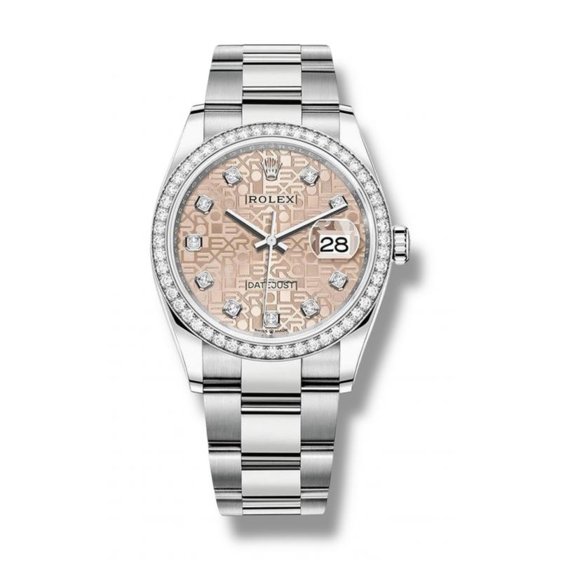 Rolex Datejust 36 Steel Rose Diamonds