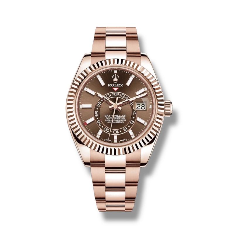 Rolex Sky-Dweller Rose Gold Chocolate Dial