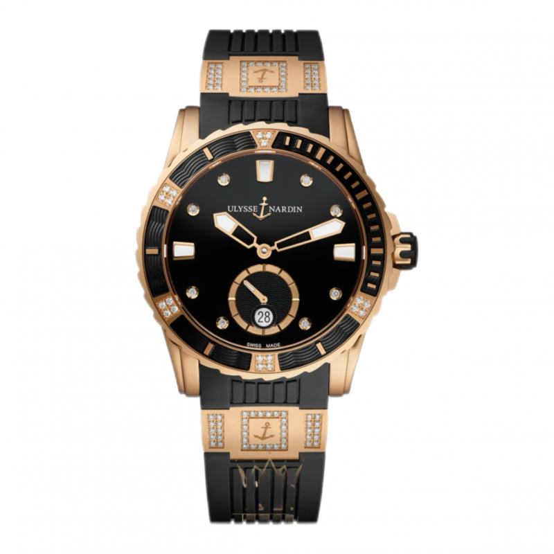 Ulysse Nardin Lady Diver Rose Gold Black Diamonds